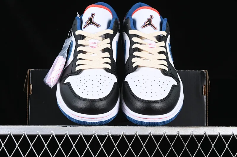 All categories Air Jordan Jordan series basketball shoes Air Jordan 1 Low Z version Air Jordan 1 Low SE AJ1 Joe 1 blue and black sashimi embroidery style low-top cultural casual sneakers FV3622-141